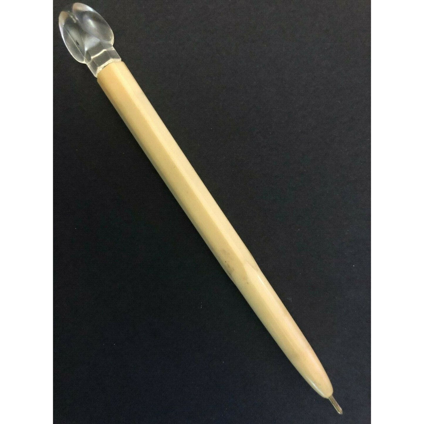 c1970's-80's Pair of Magnetized Pen & Pencil w/ Clear Tri-shaped Prizm Tops