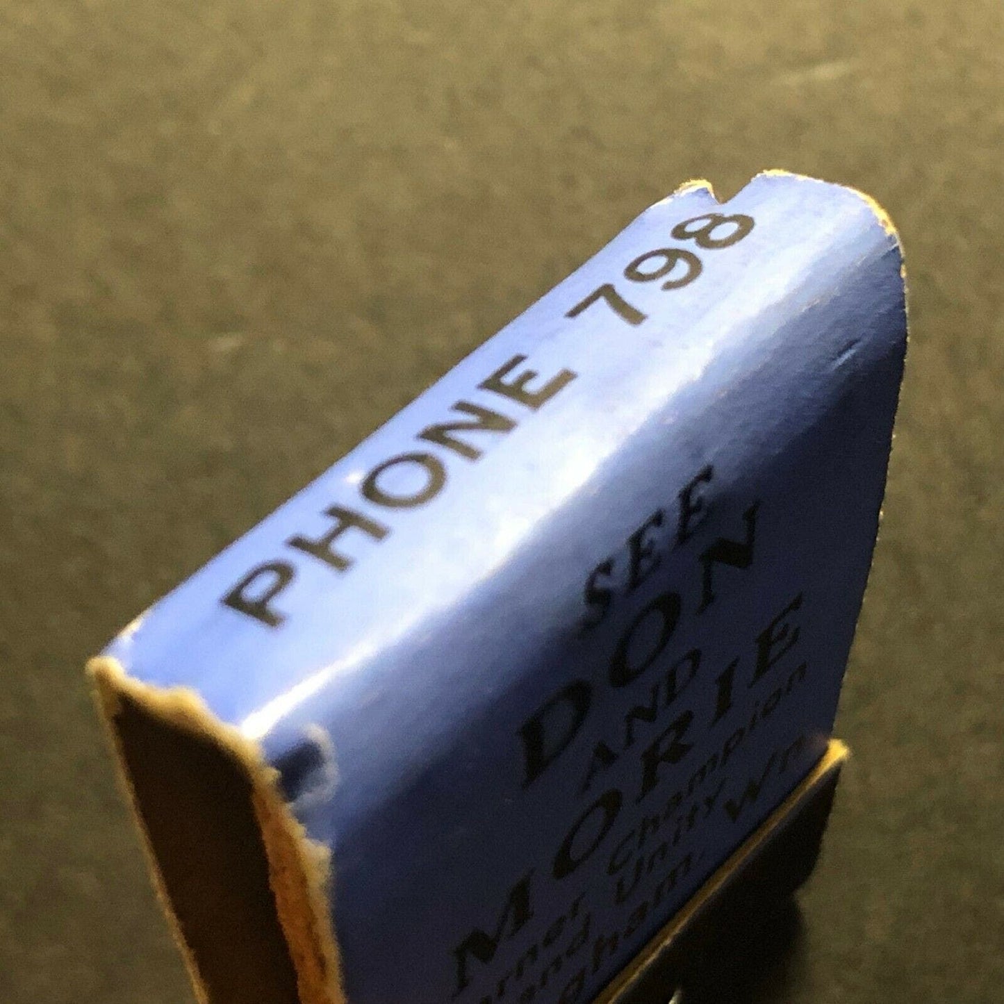 Scarce c1930's-40's Full MINI Matchbook Don and Morie Bellingham, "WN"