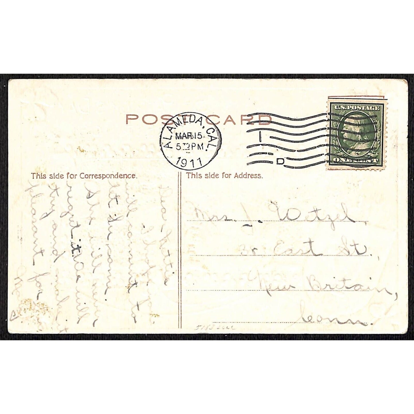 St. Patrick's Day Postcard Erin Go Bragh Old Weir Bridge Killarney PM 1911