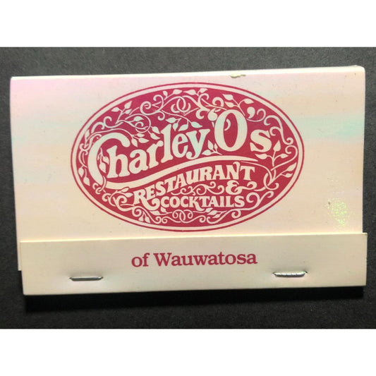 Wauwatosa Charlie O's Restaurant Full Matchbook c1980's-90's VGC Scarce