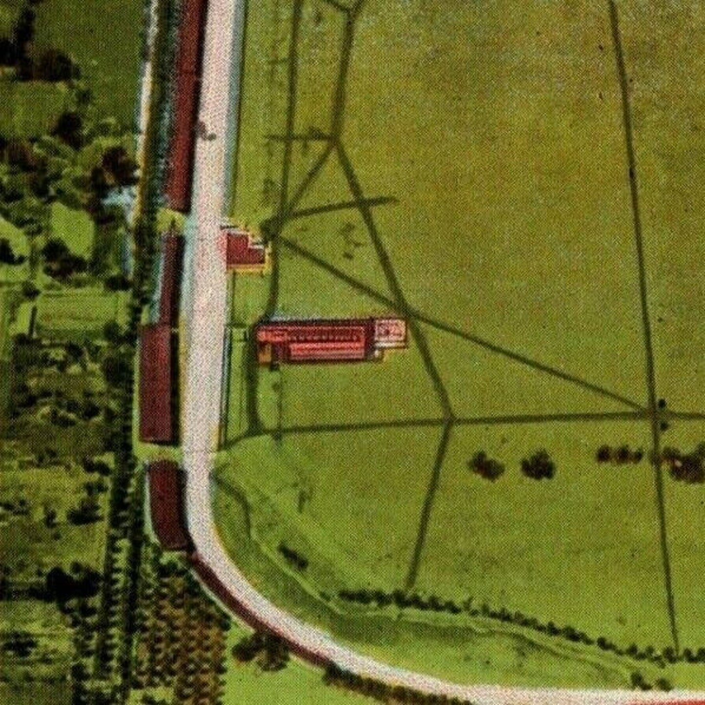 Indy 500 Postcard 1931 Aerial "The Greatest Automobile Race Course"