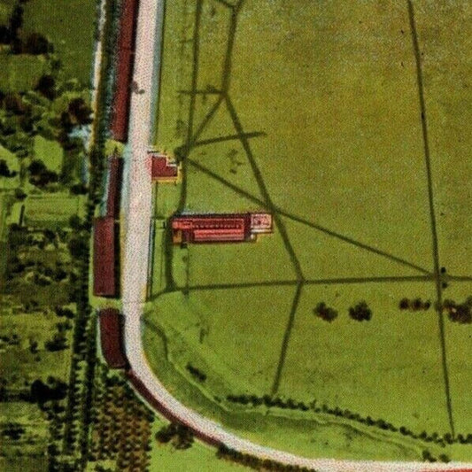 Indy 500 Postcard 1931 Aerial "The Greatest Automobile Race Course"