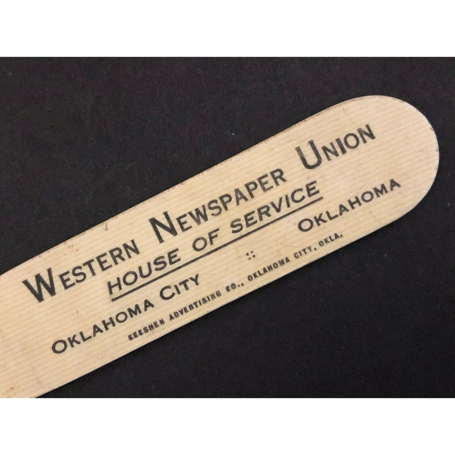 c1910 "Western Newspaper Union" Oklahoma City Celluloid Advertising Letter Opnr