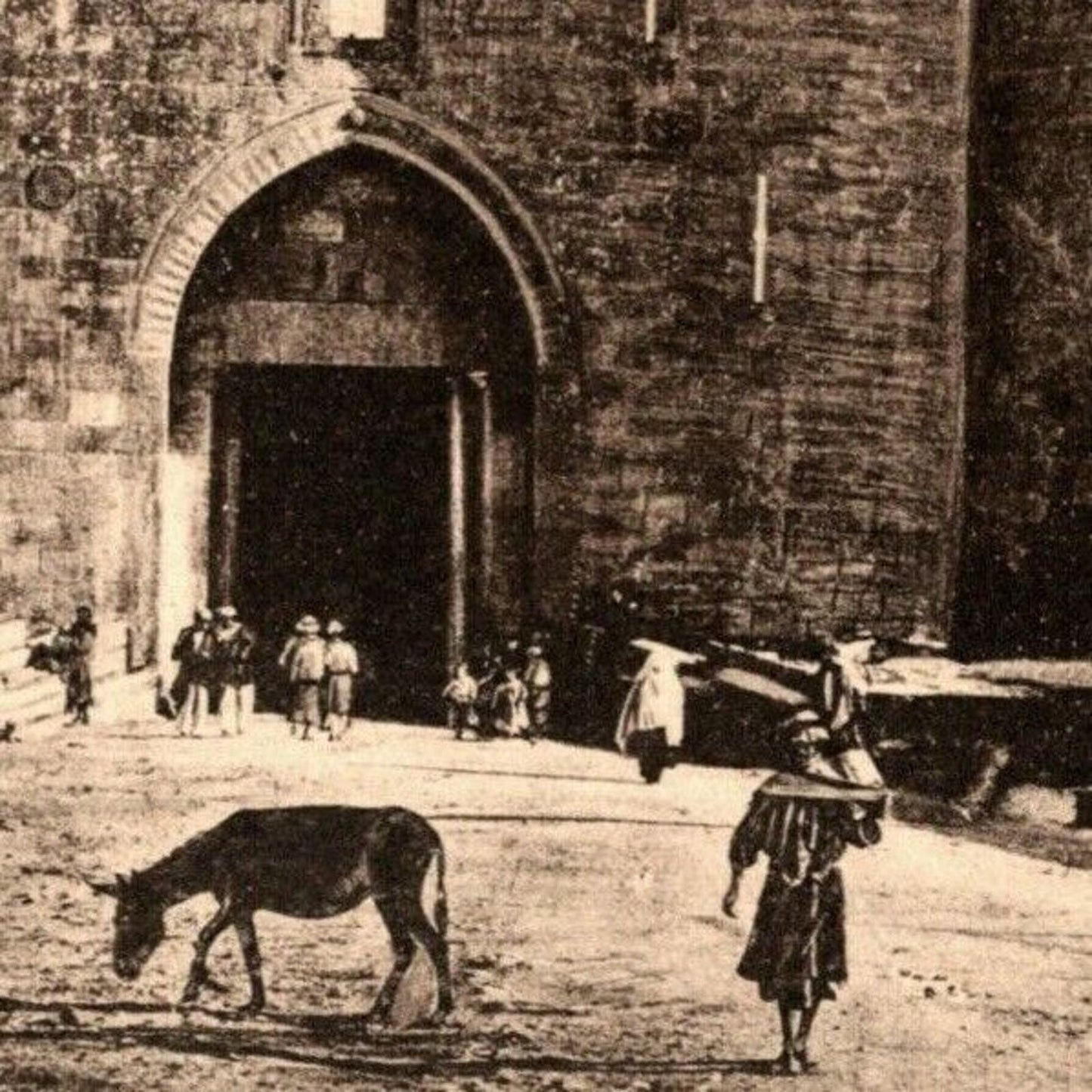 c1907-15 PPC Jerusalem "Porte de Damas" Vintage Postcard