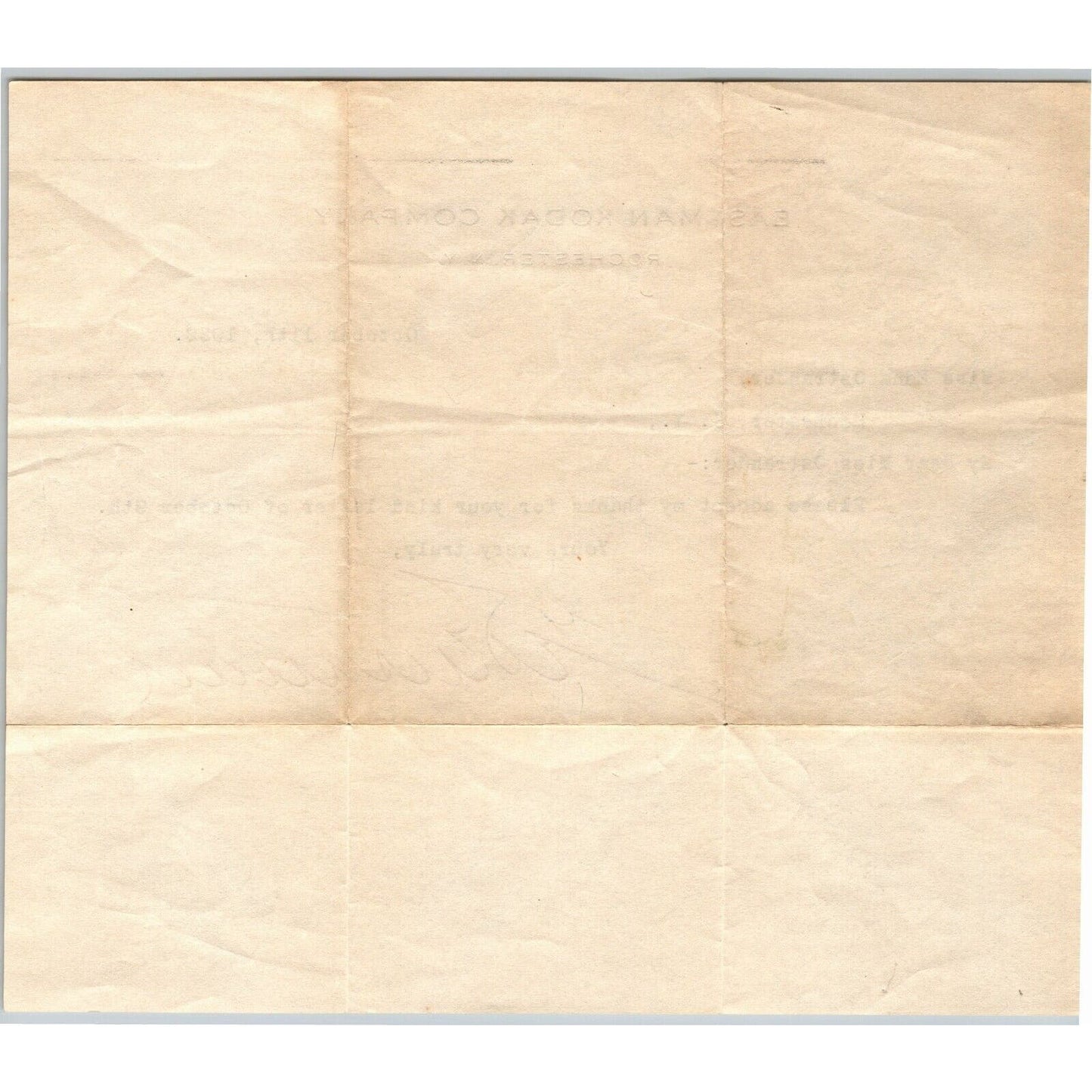 George Eastman Signed Kodak Rochester, NY Typed Letterhead 1922