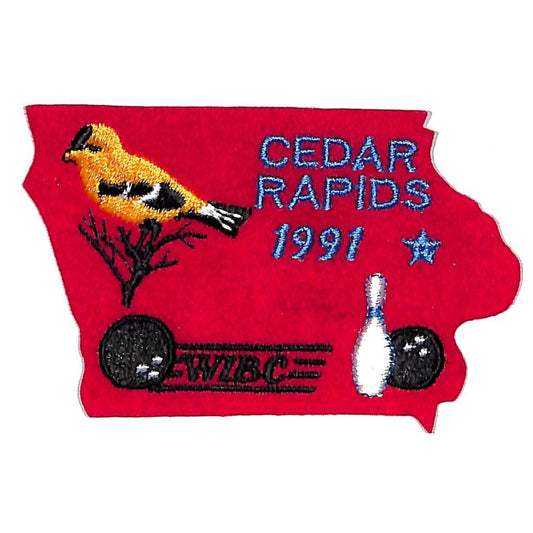 1991 Cedar Rapids WIBC Embroidered Bowling Patch