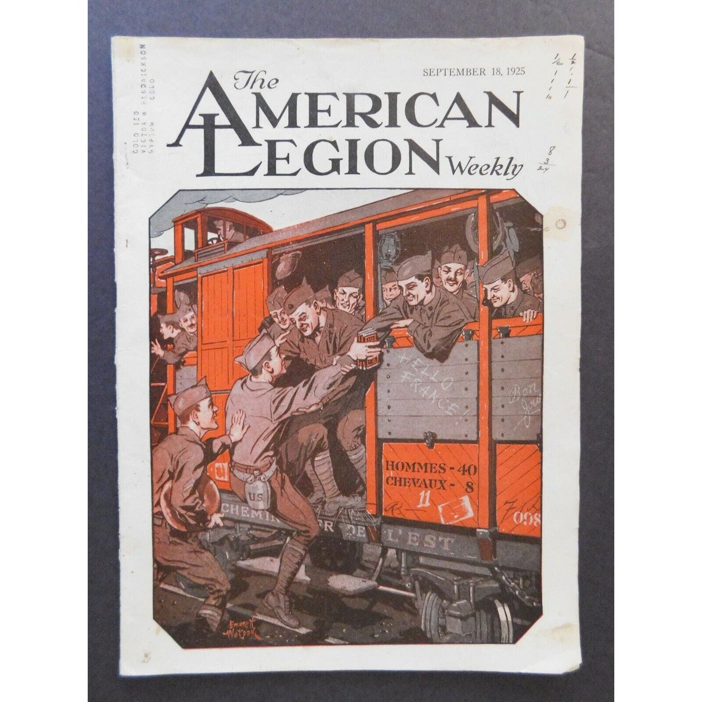 "The American Legion Weekly" Sept 1925 - 22 pgs.
