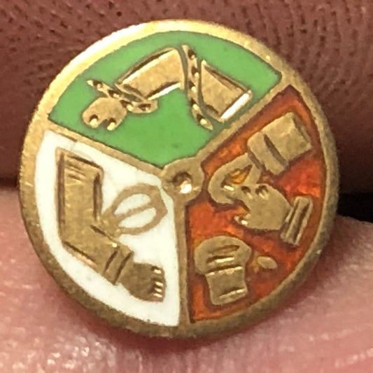 Brotherhood of All Railroad Employees? Multi-Color Enameled Lapel Pin 5/16" dia.