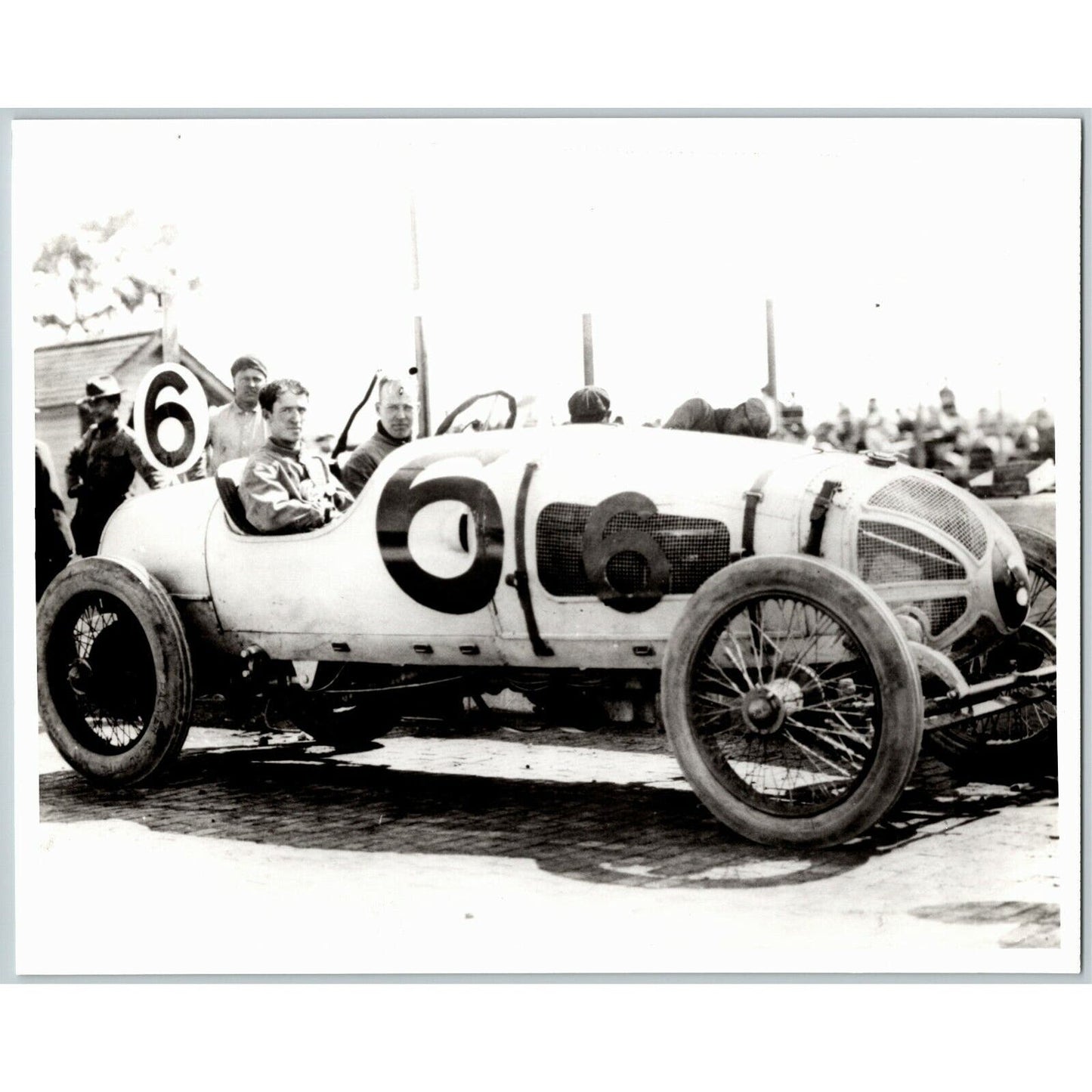 Indy 500 1912 Eddie Hearne / Case Glossy 8x10 B&W Original Photo - Stamped