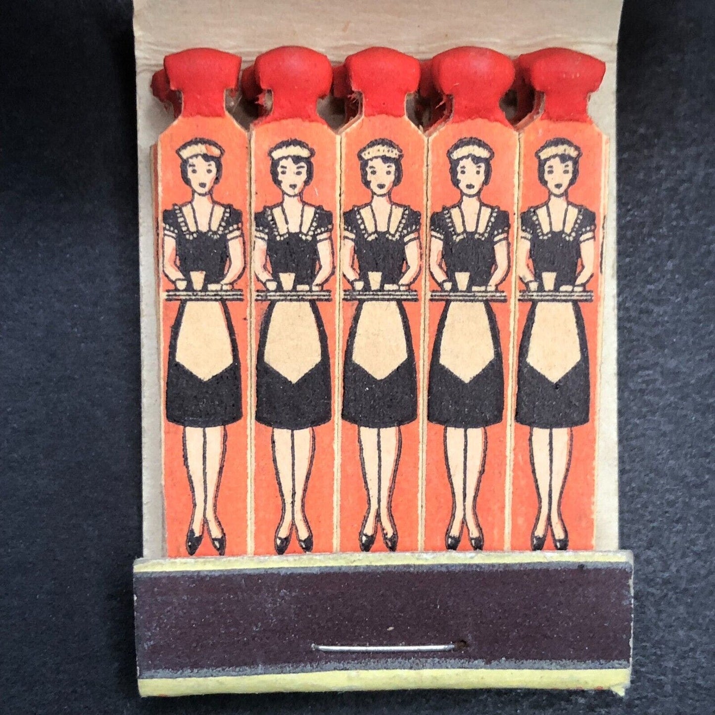 Iszard's Tea Room Elmira, NY Full FEATURE Matchbook c1930-40's Waitress Scarce