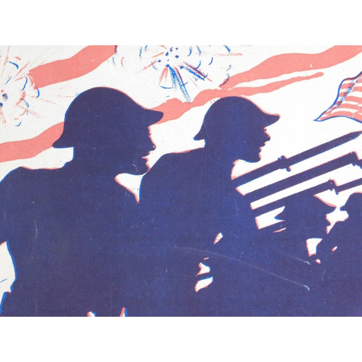 WWI Sheet Music - "We'll Carry The Star Spangled Banner Thru The Trenches" Flag