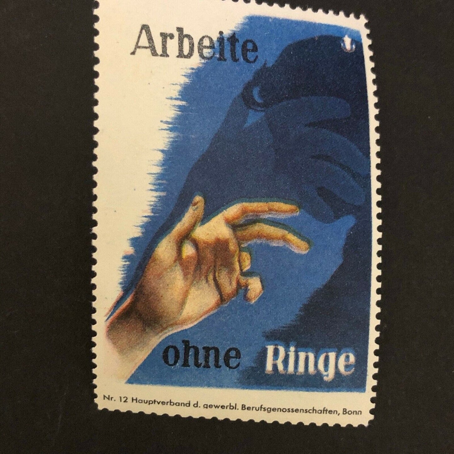 Vintage Advertising Stamp w/ Gum Adh. Arbeite ohne Ringe