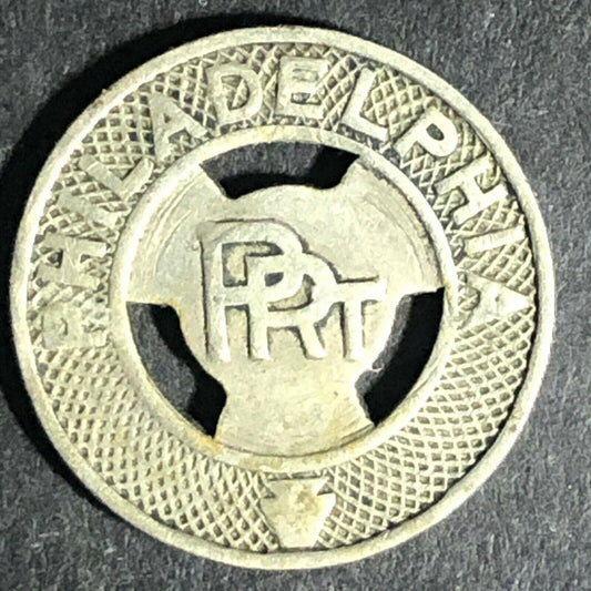 c1940's Brass Good For One Fare Transit Token Philadelphia PTC 16mm (1860)