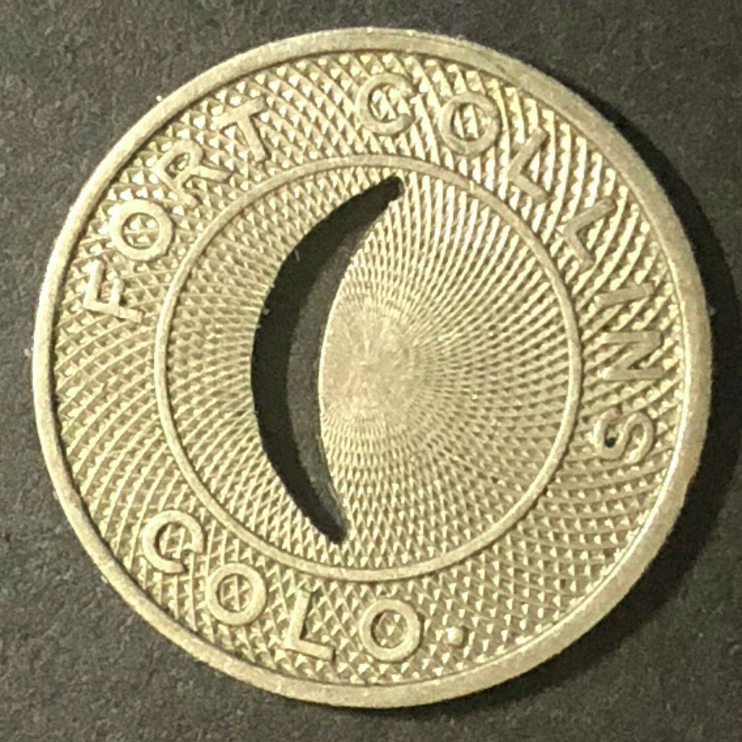 Scarce c1940's 16mm Bussard Bus Lines Brass Transit Token Fort Collins, Colo.