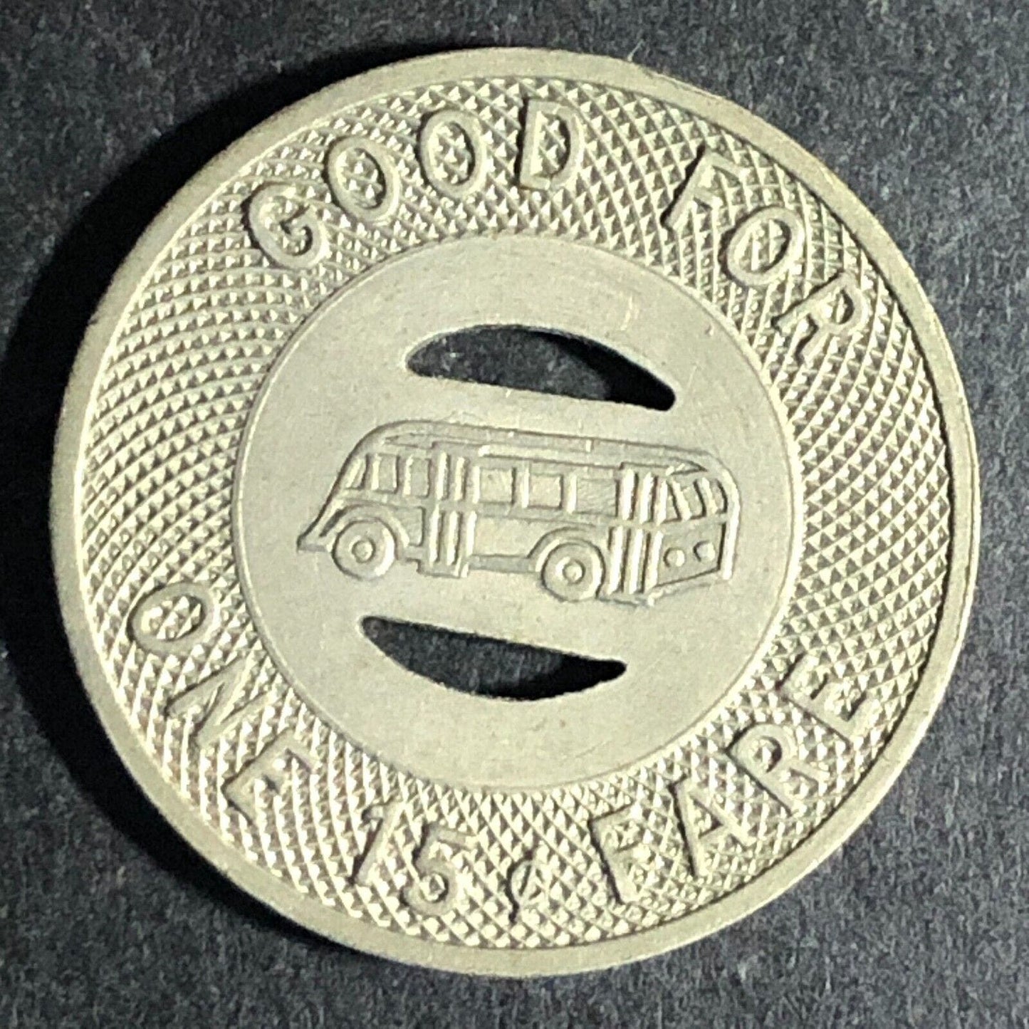 McDonald Bus Lines (Girard OH)WM G/F One 15¢ Fare Transit Bus Token c1947 - 23mm