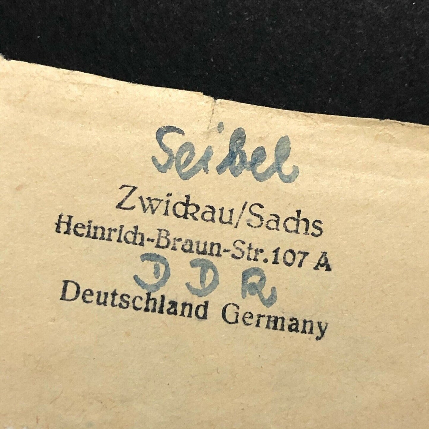 3 Affixed "Spendenmarke der Nationalen Front" 20DM Stamps - Zwickau / Sachs Env.