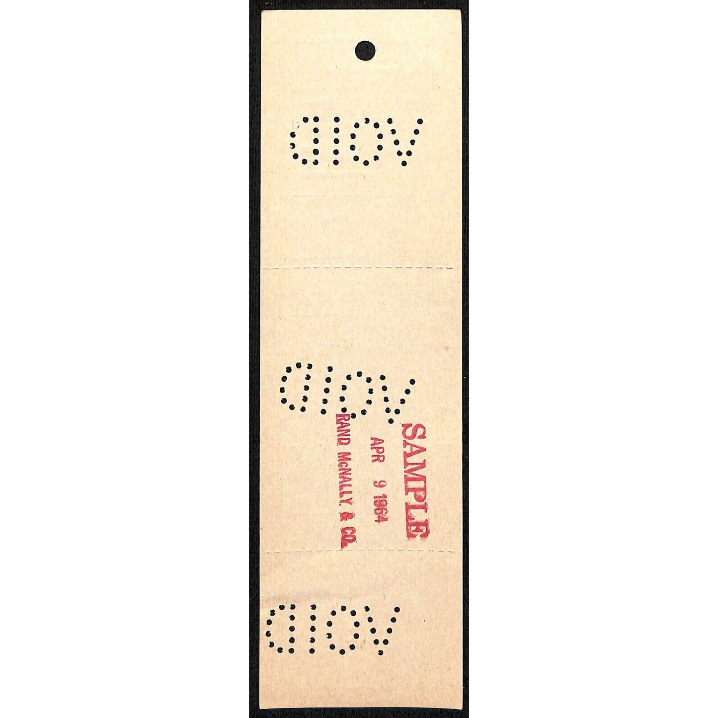 Burlington Route Minneapolis Chicago Unused VOID SAMPLE UNNUMBERED Ticket 1964