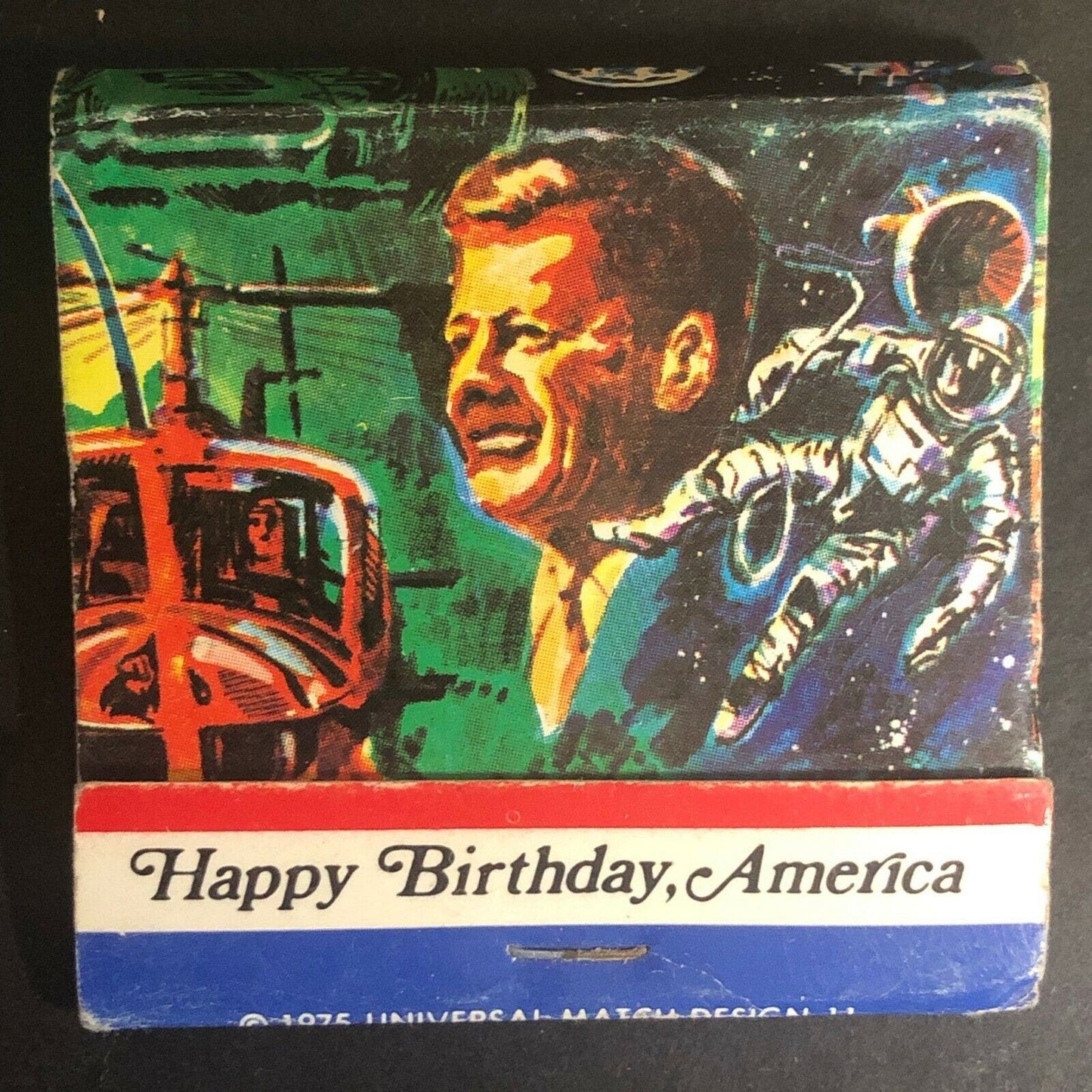 1975 Full Matchbook "Happy Birthday America" Apollo II / L.A. Federal Savings