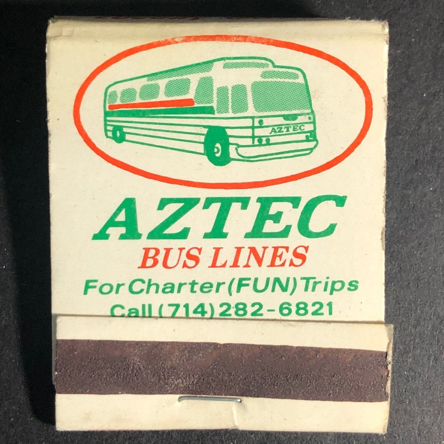 Aztec Bus Lines Matchbook "Disneyland Express" San Diego c1965-1973 Full 20-Str