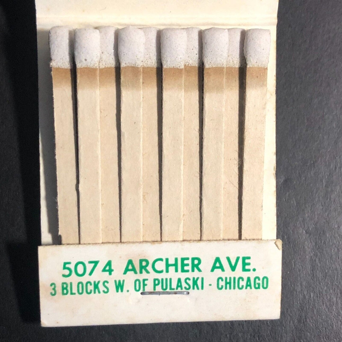 Little Village South Restaurant Czech-American Full Matchbook c1974-84 VGC
