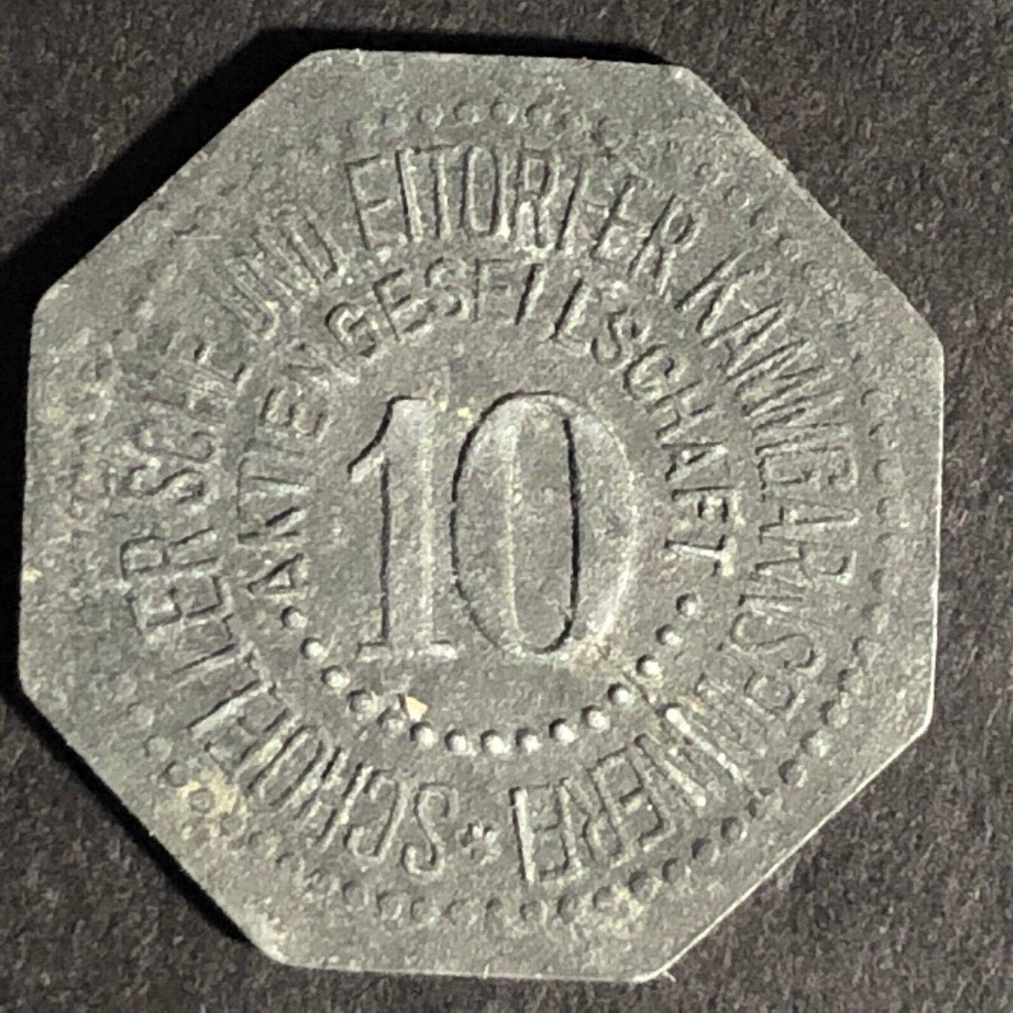 Eingeldersatzmarke (Deposit Replacement Stamp) Token Octagon 20mm