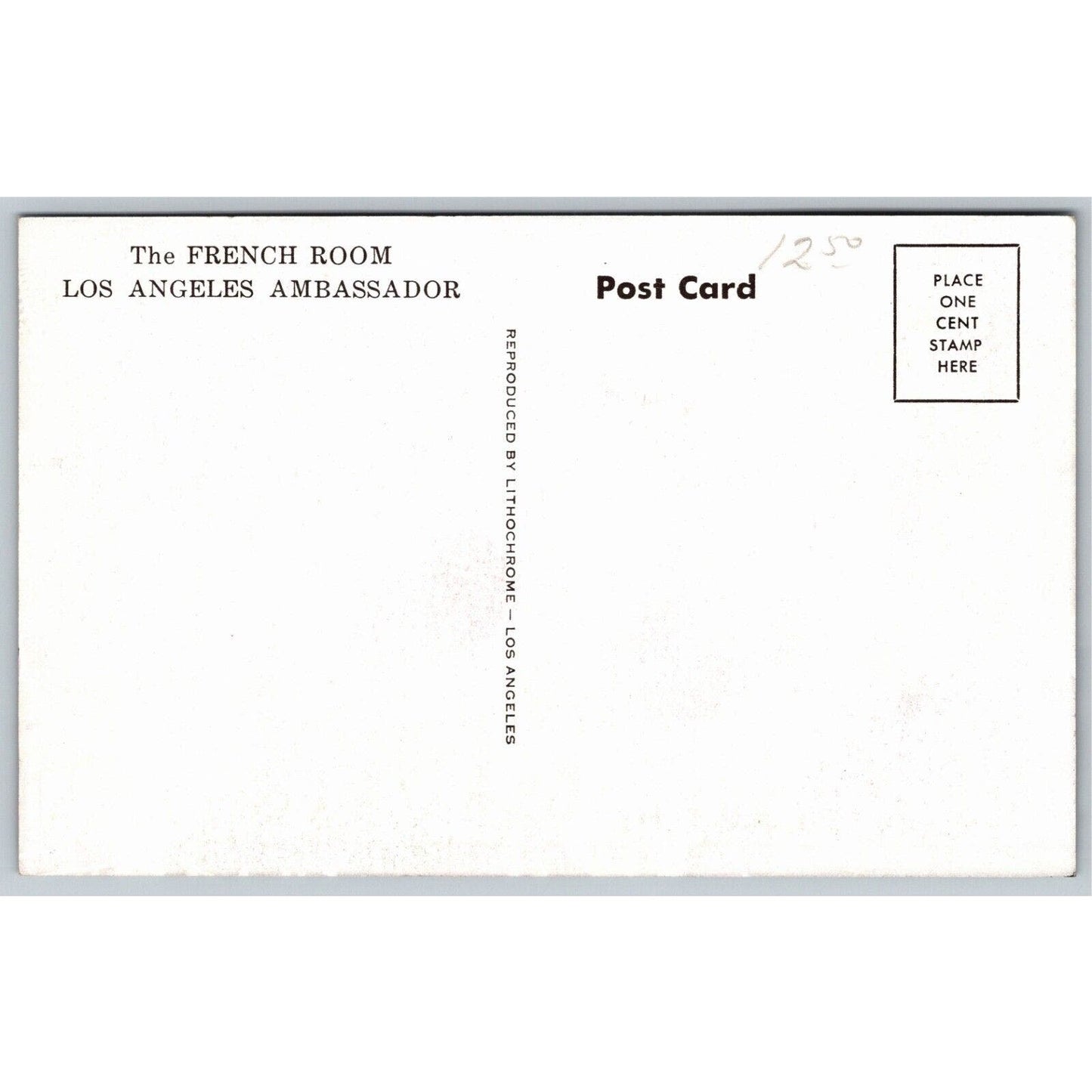 French Room Ambassador Hotel Los Angeles Postcard NP Chrome - c1945-1950's