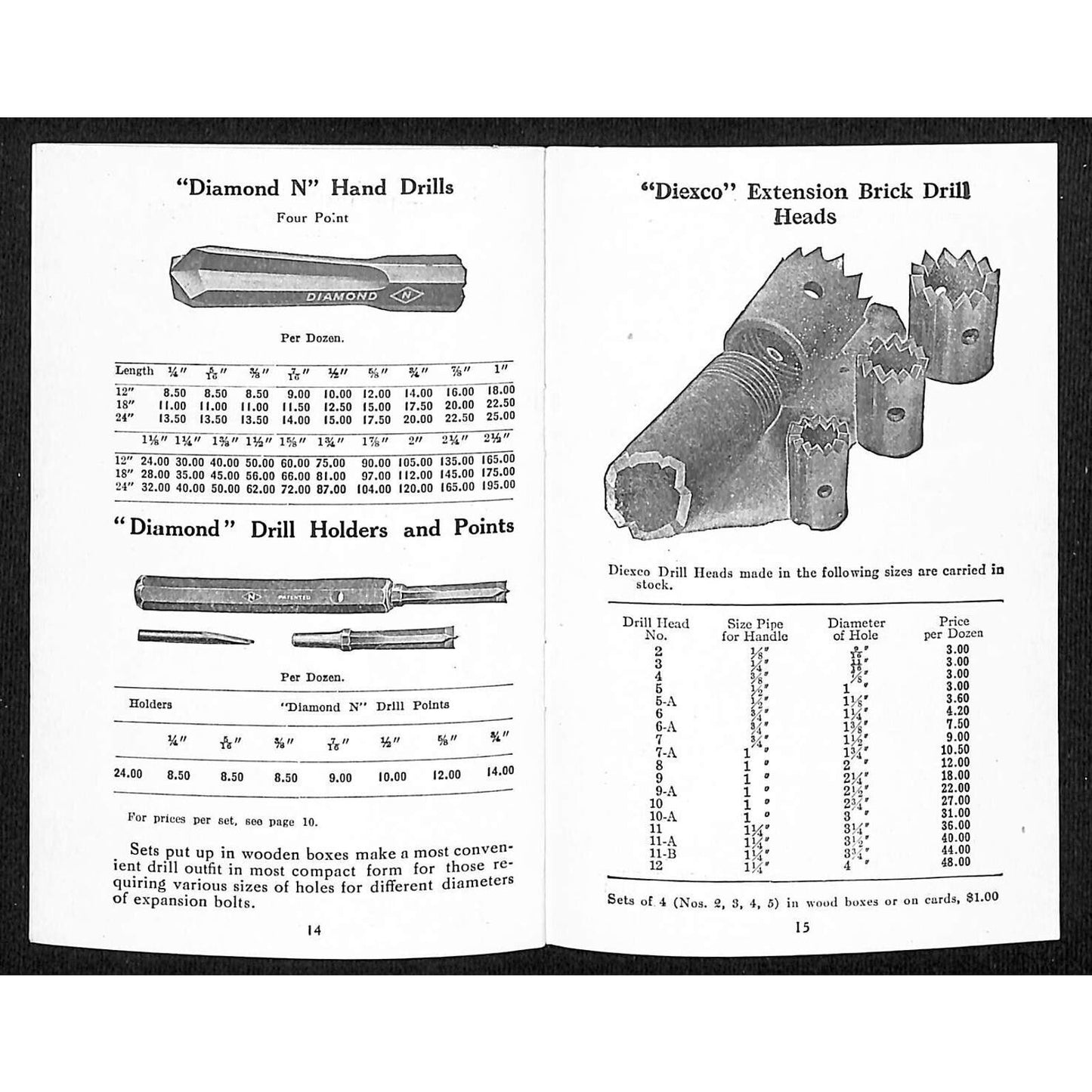 Diamond Expansion Bolt Co. Catalogue West & Cedar St NYC 16pp c1915-20's VGC