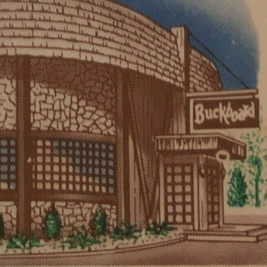 c1970's-80's Wooden Matchbox Matchbook "The Buckboard Restaurant" Farmington, CT