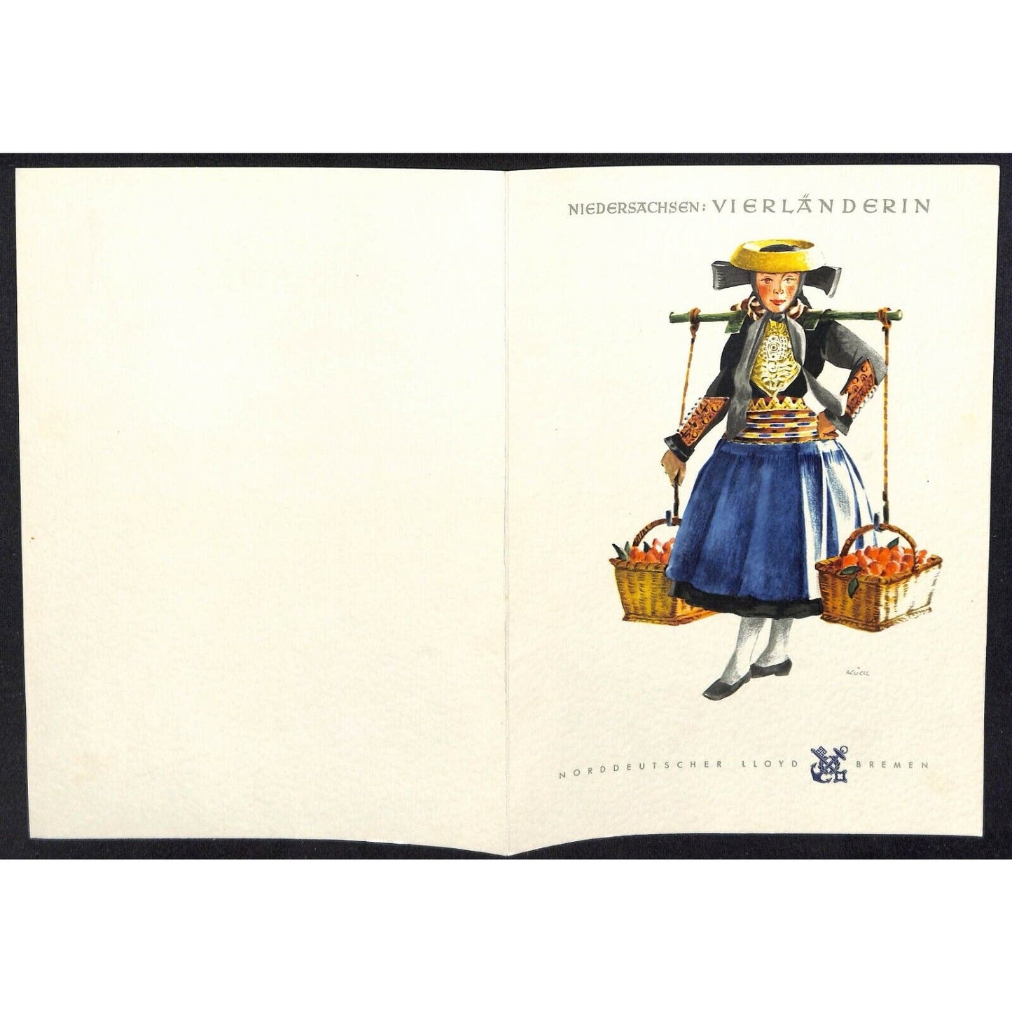 1964 North German Lloyd Bremen Cruise Line Gala Buffet Menu Mar 17