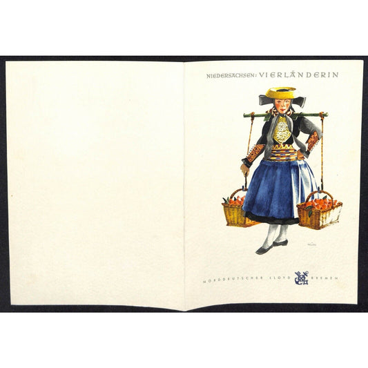 1964 North German Lloyd Bremen Cruise Line Gala Buffet Menu Mar 17