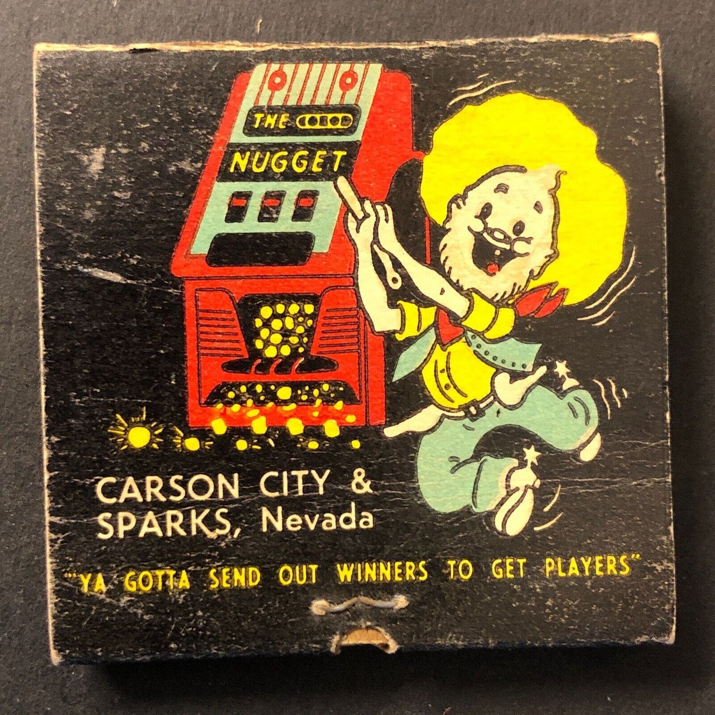 Dick Graves' Nugget Carson City Sparks, NV Casino Matchbook Cowboy c1950's-60's