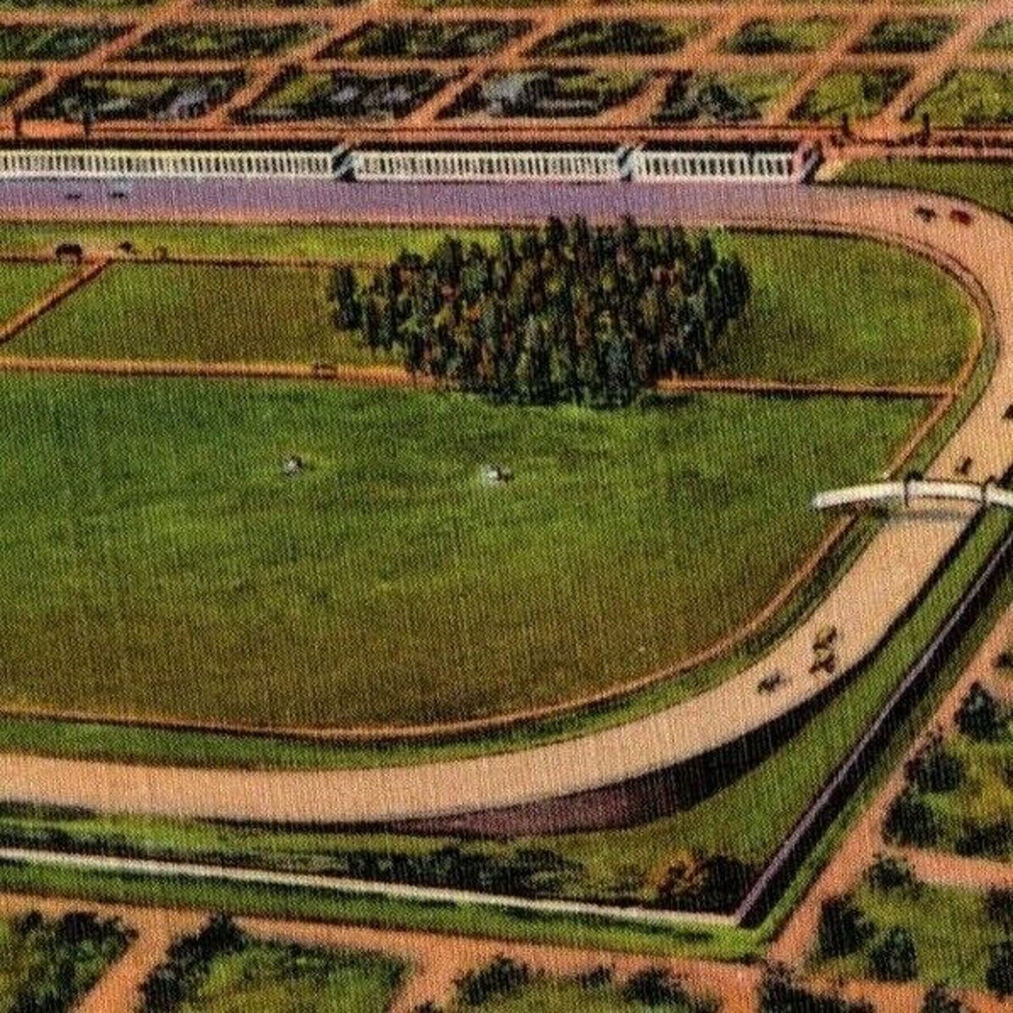 Indy 500 Linen Postcard 1930 "The Greatest Automobile Race Course" NP De Wolf
