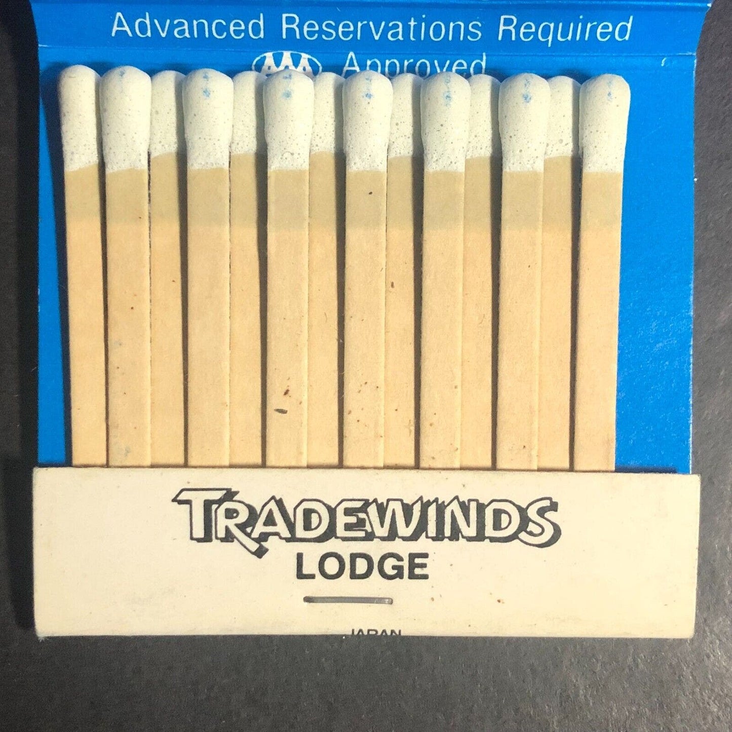 Fort Bragg, CA Tradewinds Lodge Full -1 Matchbook c1975-85 "Skunk Train Passage"