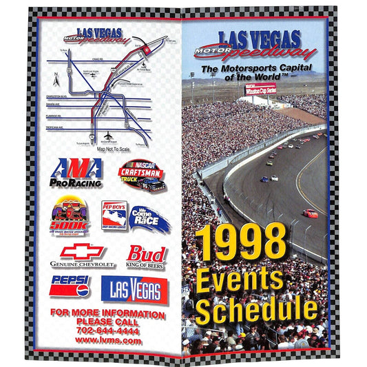 1998 Las Vegas Motor Speedway NASCAR Winston Cup Series Events Schedule VGC