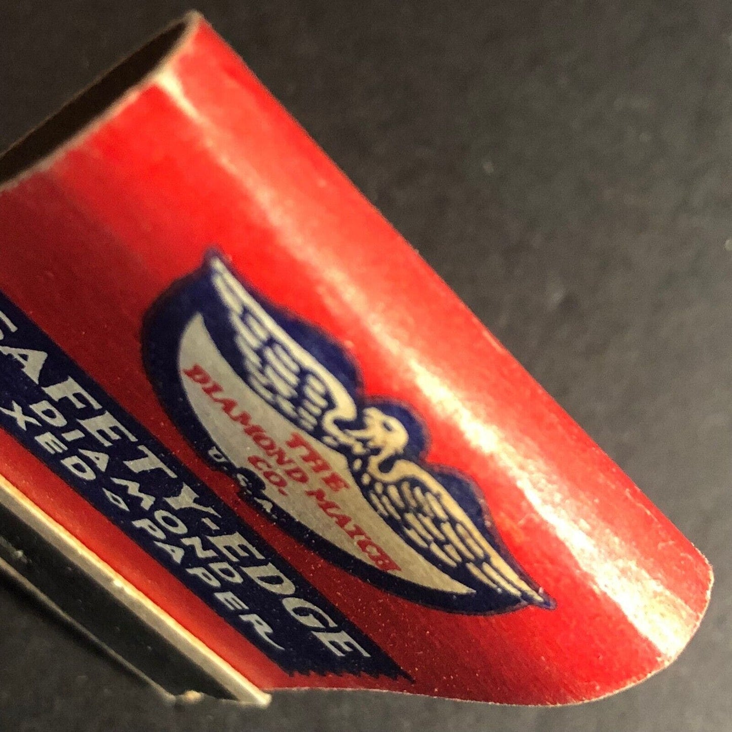 Diamond Match Co. Safety-Edge Waxed Paper Matchbook c1940's Full 20-Str Scarce