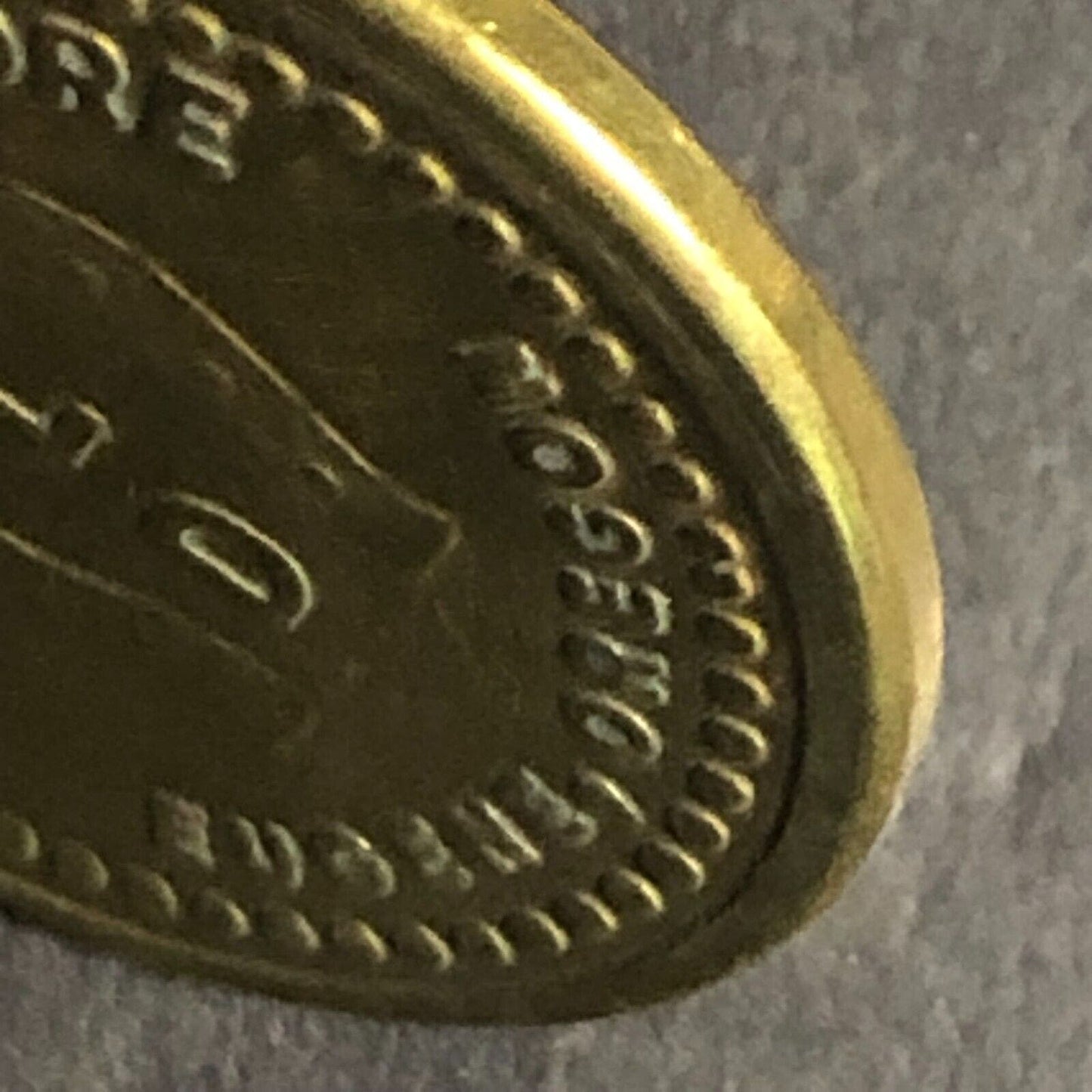 Eugene, Oregon "Club Cigar Store" Brass 5c In Trade Token w/ Horseshoe 22mm