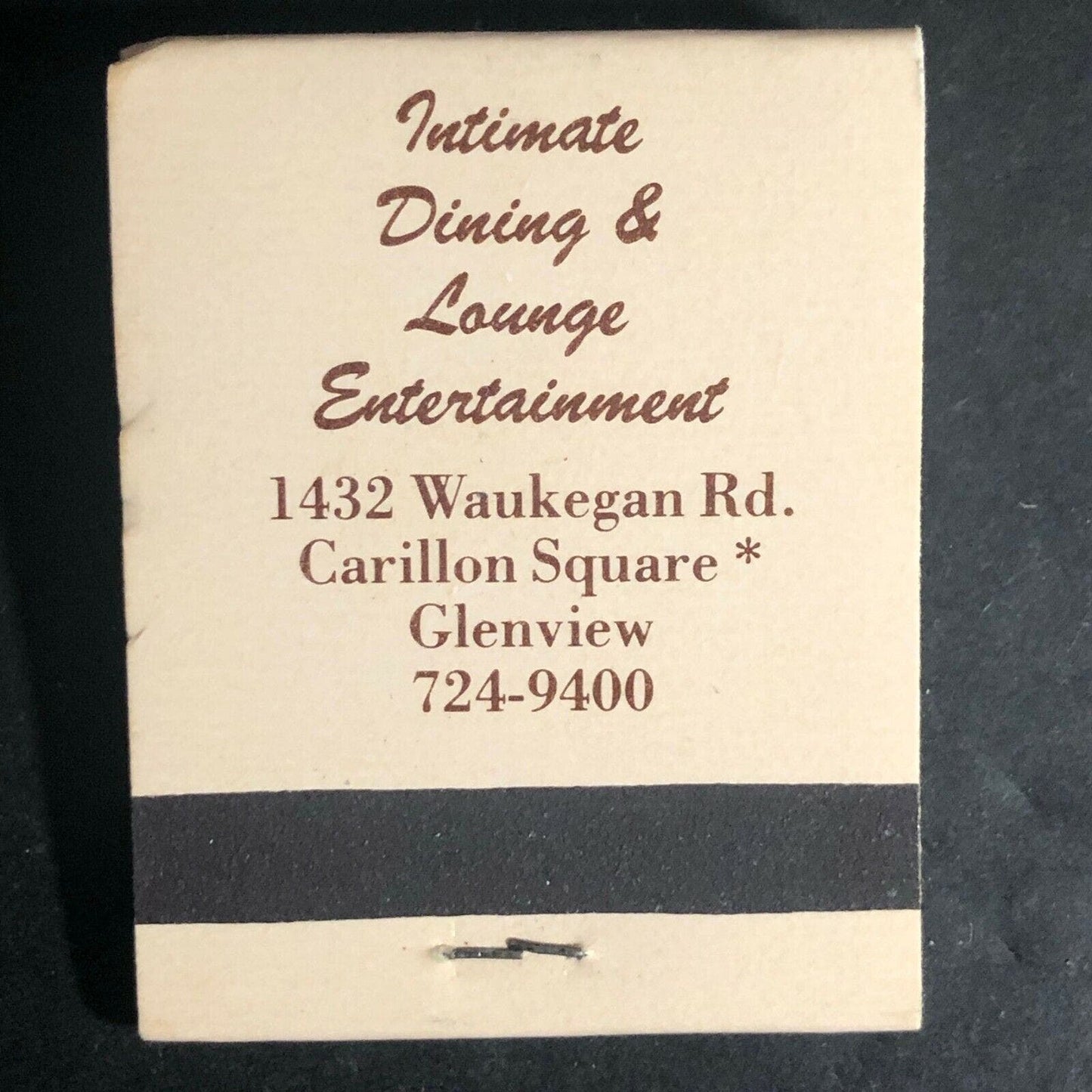 Vintage c1970's-80's Full Matchbook - "Christy's" Restaurant Lounge Glenview, IL
