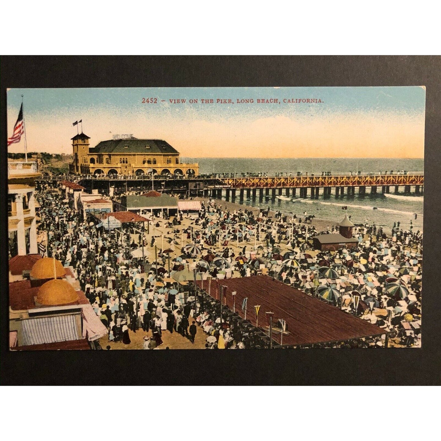 Vintage Postcard - View On the Pike, Long Beach, California