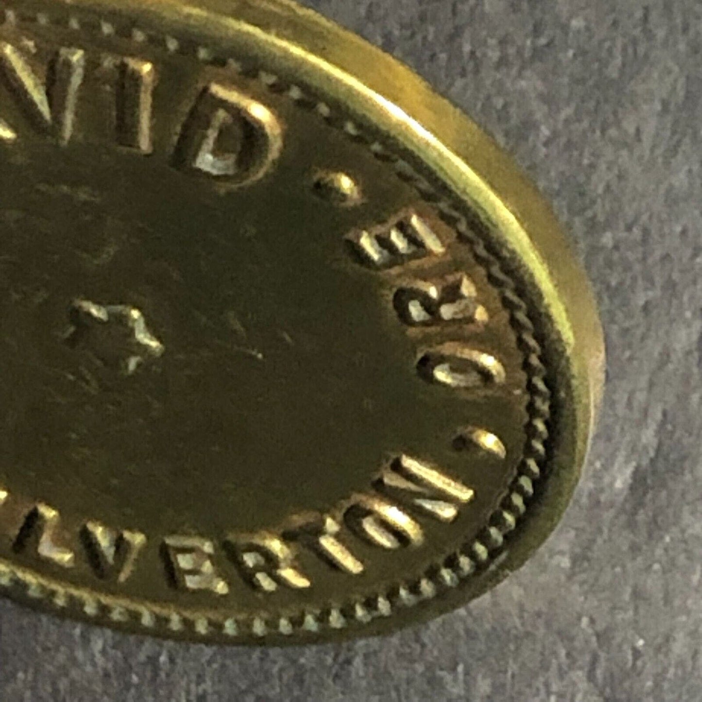 V.P. David - Silverton, ORE Brass "For Amusement Only" Trade Token 20mm