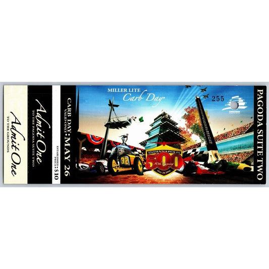 2006 Indy 500 Carb Day 5/26 Pagoda Suite Two Unused Ticket IMS #255
