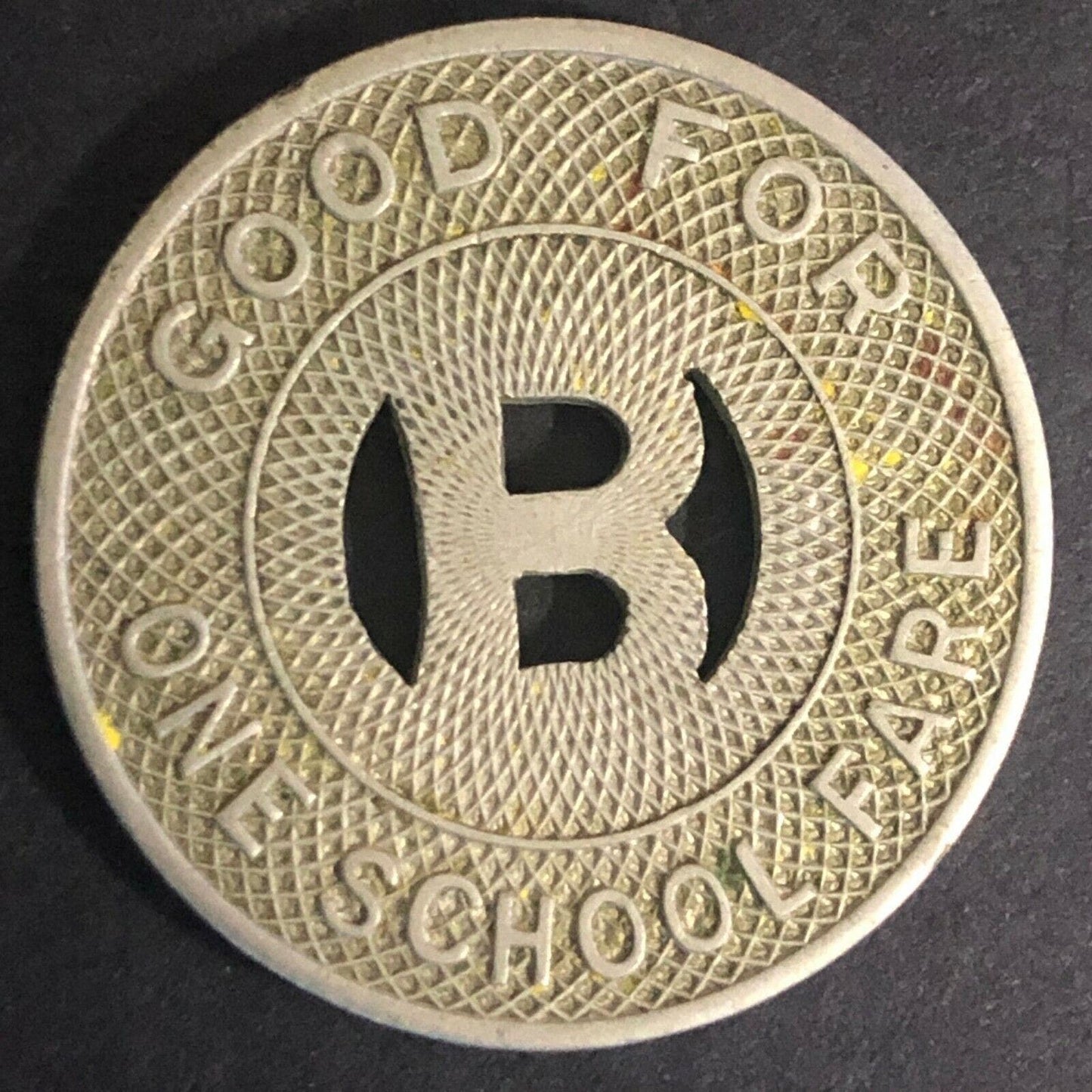 Scarce 23mm Brass Token Bellingham Transit (Wisconsin) Good For One School Fare