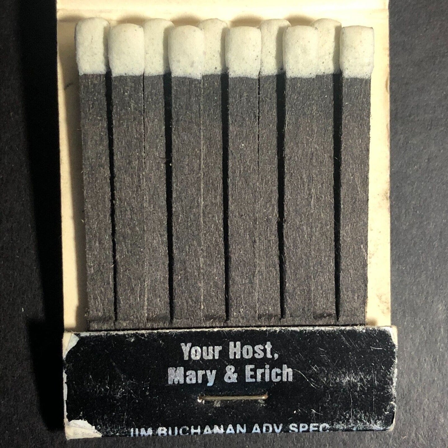 Yreka, CA The Boston Shaft Restaurant Cocktail Lounge Full Matchbook c1975-85