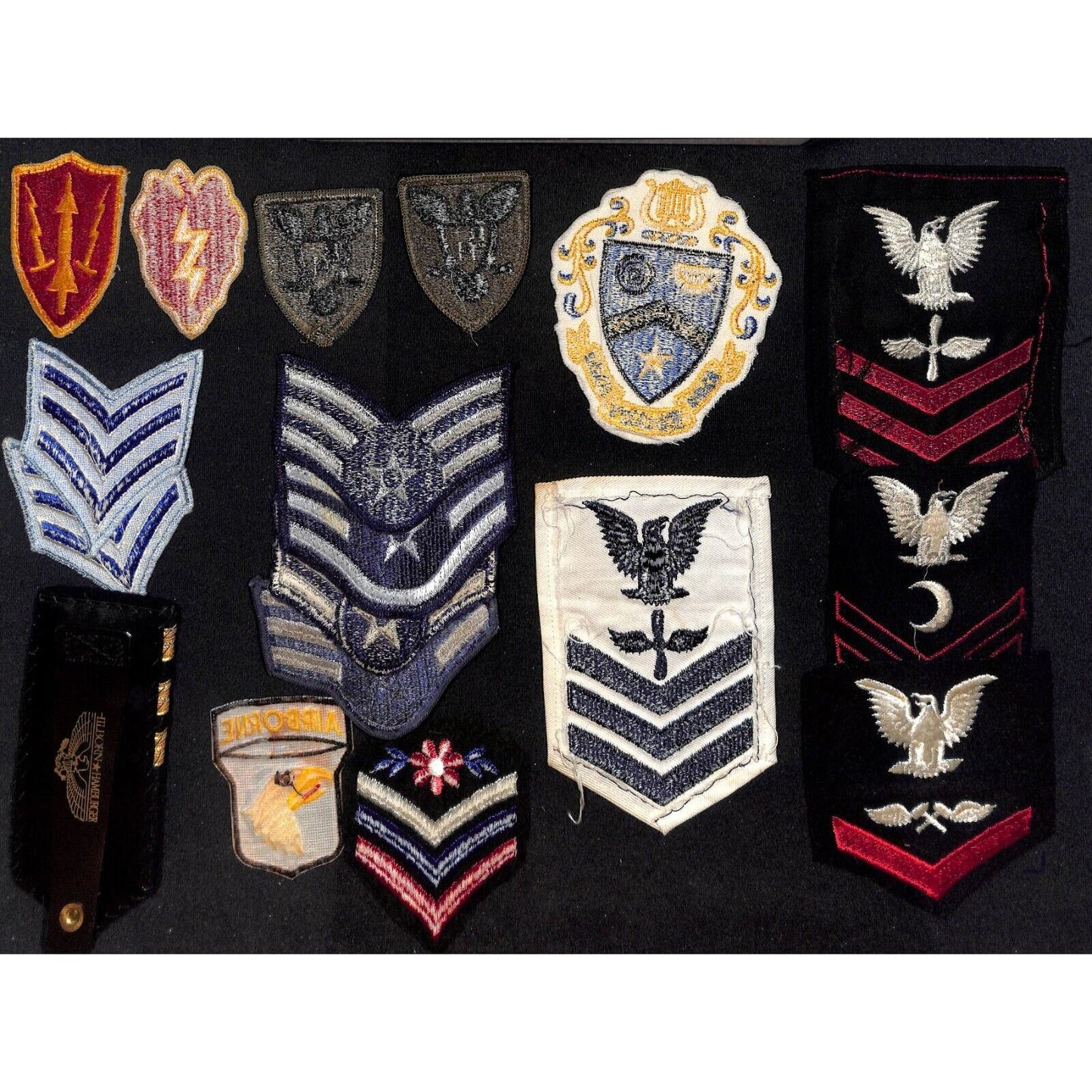 Military Embroidered Patches Group of 18 NOS VGC