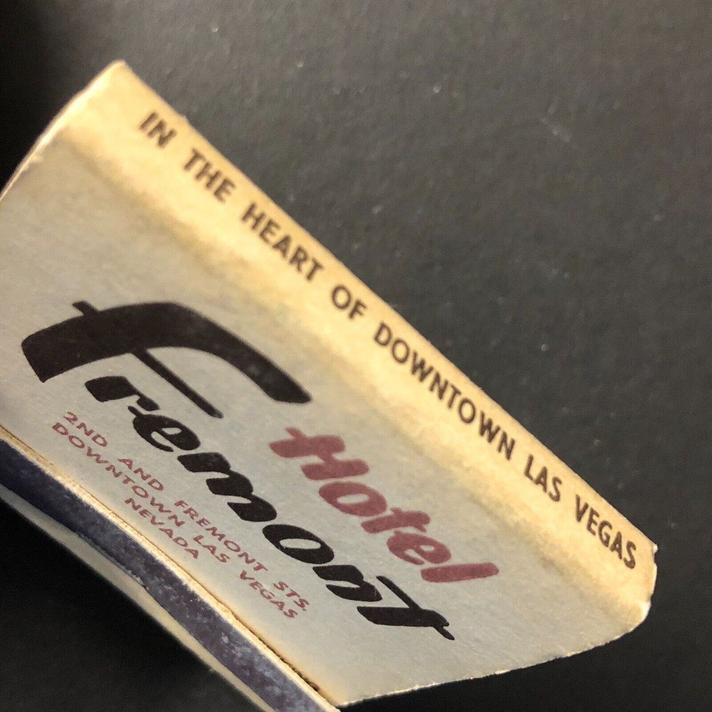 Hotel Fremont Las Vegas Casino Full Matchbook Printed Stick 1960's VGC Scarce