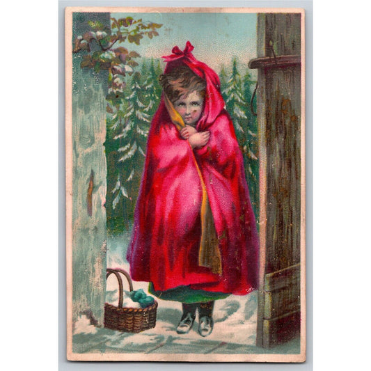 Little Red Riding Hood Victorian Trade Card Dr. Jayne's Remedies