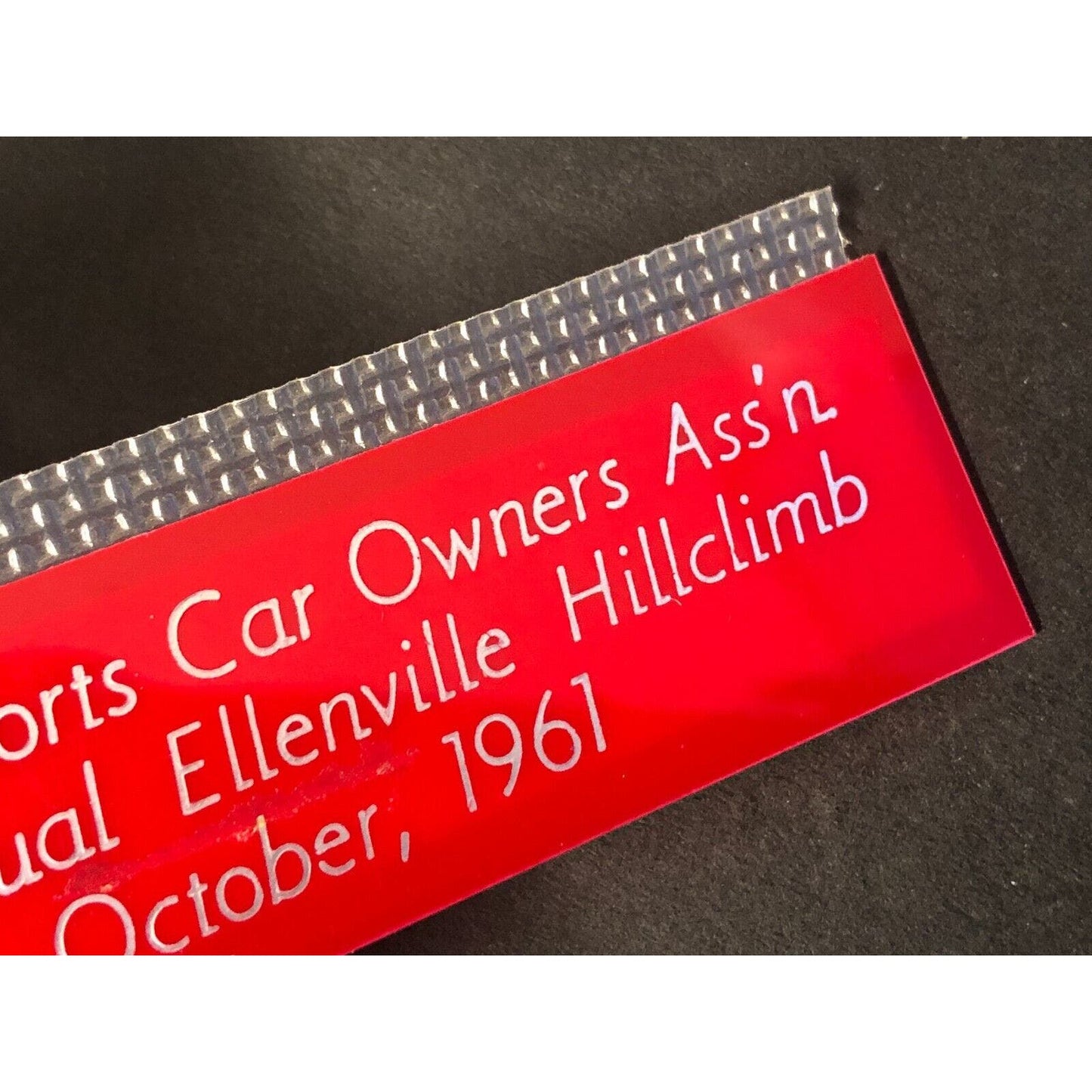 BSCOA 1st Annual Ellenville Hillclimb October 1961 Auto Racing Wall Plaque
