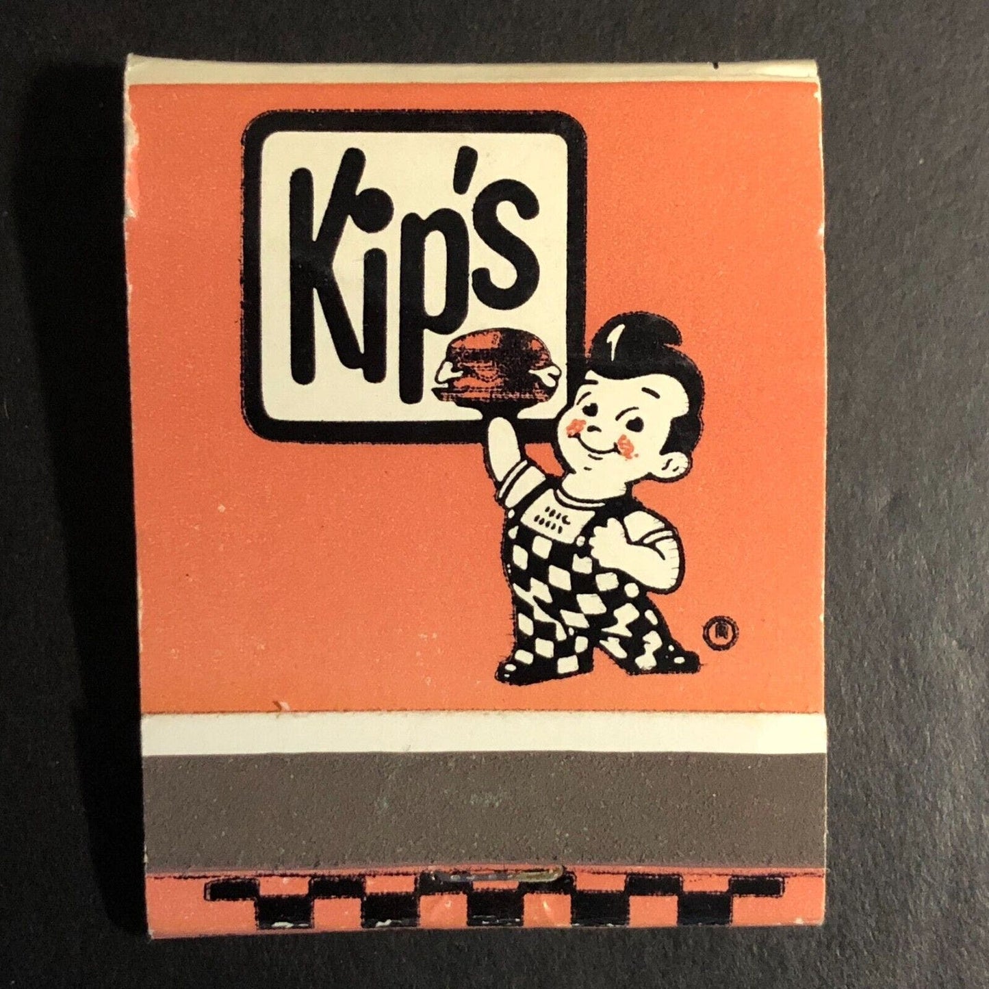 Kip's Big Boy Hamburger Restaurants Full Matchbook Texas c1960's-73 VGC Scarce