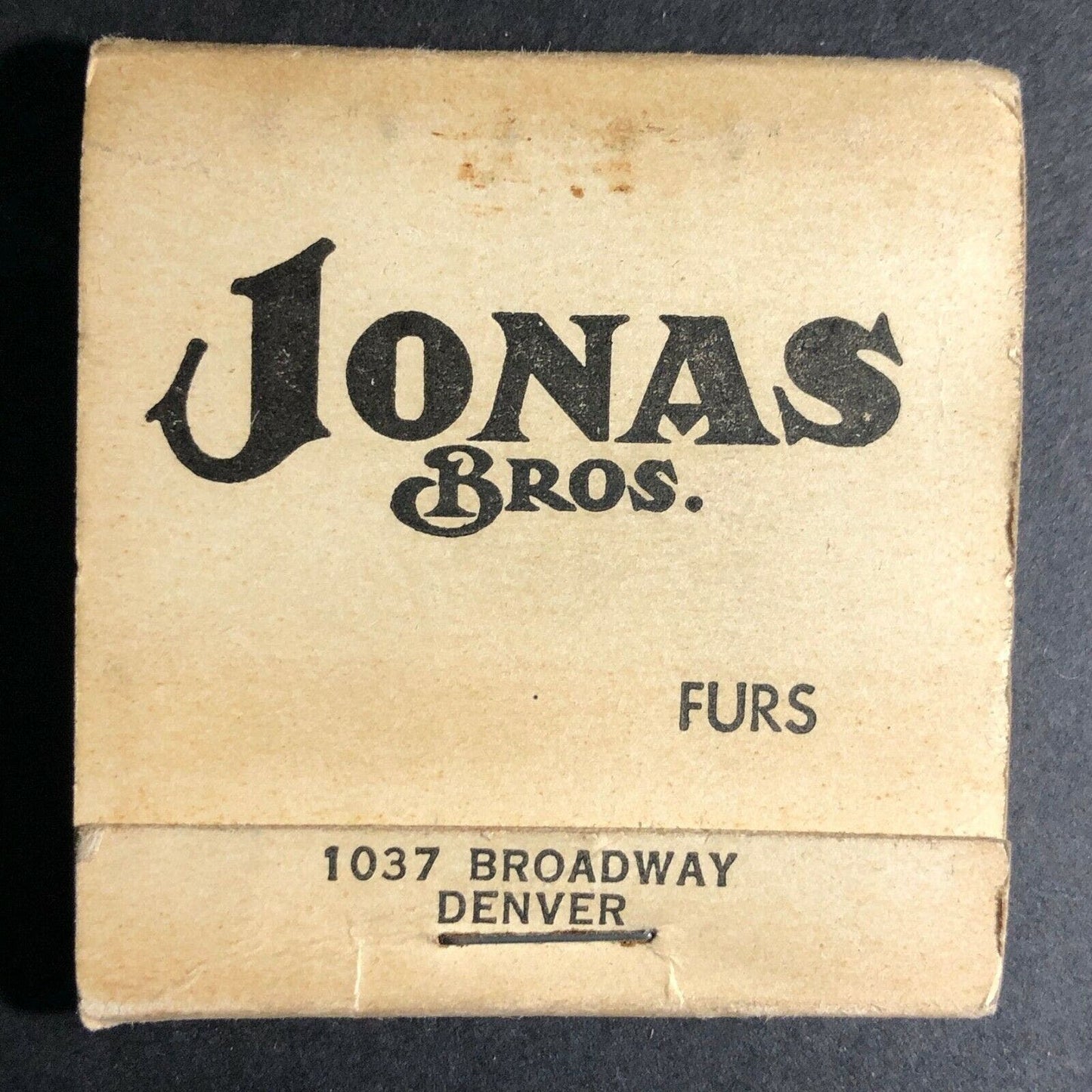 Scarce c40's Full Matchbook Jonas Bros. Fur Storage Denver w/ Bridge Point Chart