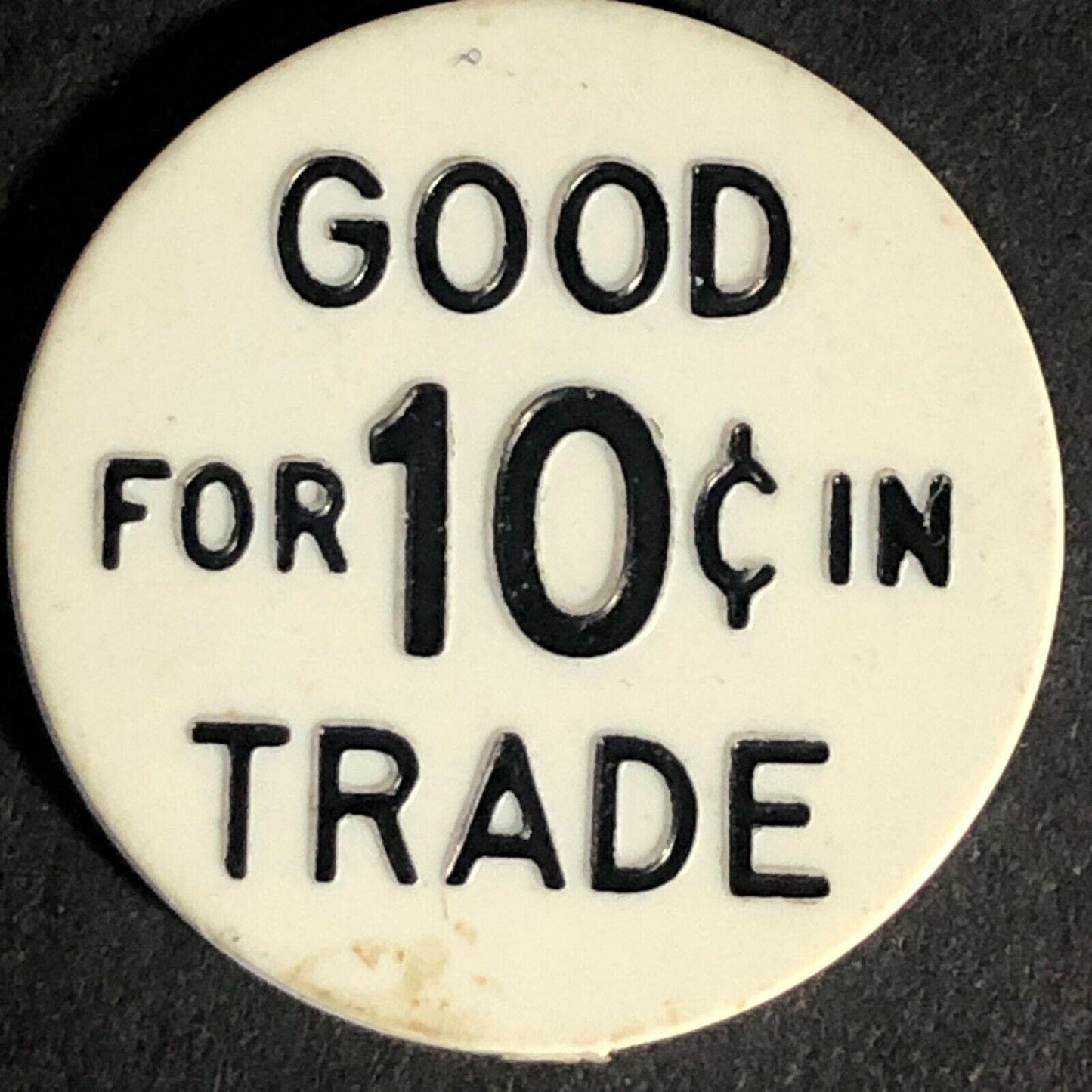 Eldredge Club Tonawanda, NY Plastic G/F 10c In Trade Token c1960's-70's 22.41mm