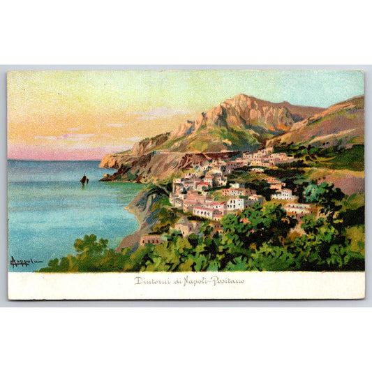 Italian Postcard "Surroundings of Naples Positano" 1901-1907 NP VGC